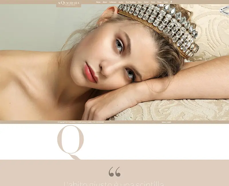 Progetto e-commerce Acquachiara Collection con design del sito web moderno e ottimizzazione SEO