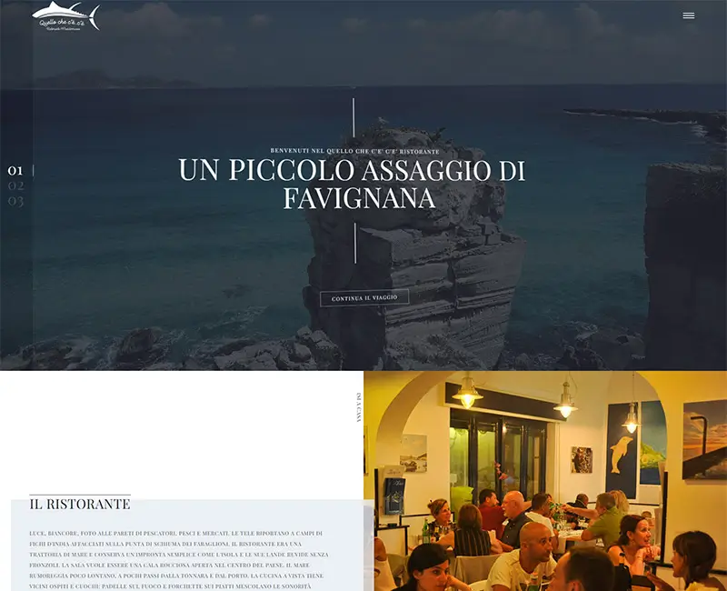 Ristorante Favignana project featuring website design, logo creation, and SEO optimization