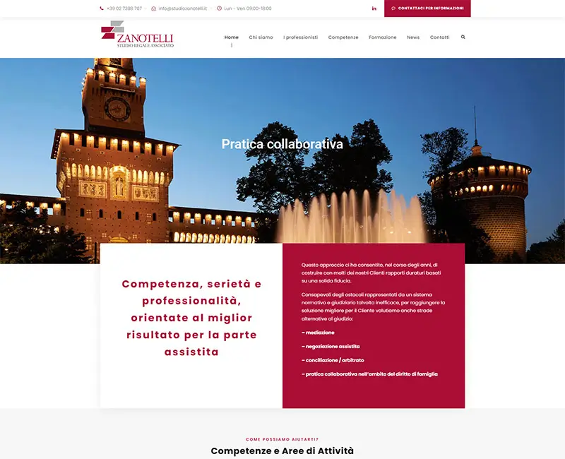 Studio Legale project showcasing website design and SEO optimization