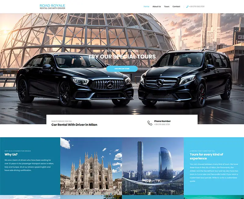 Progetto Road Royale che mostra un sito web moderno e un'ottimizzazione SEO avanzata